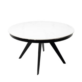 Mesa ext. LUNA 130 blanco/negro