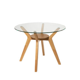 Mesa fija SABRINE 100 cristal/roble