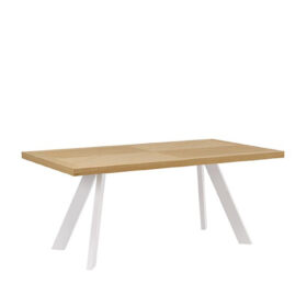 Mesa fija KRISTEL 140x90 roble/blanco