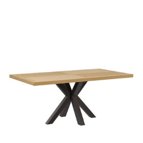 Mesa fija ELAINE 140x90 roble/negro