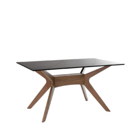 Mesa fija ELOISE 140 negro/nogal