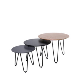 Set centro TADEO roble+negro+gris