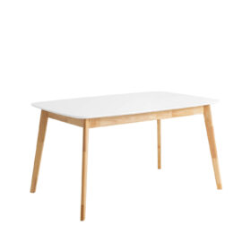 Mesa ext. enma 120 blanco/roble