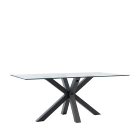 Mesa fija demi 140 cristal/negro