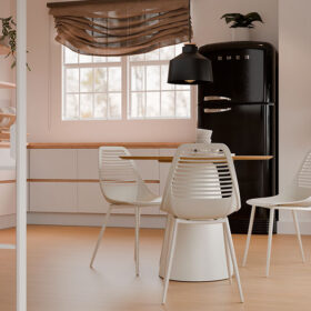 Mesa fija daisy 100 roble/blanco