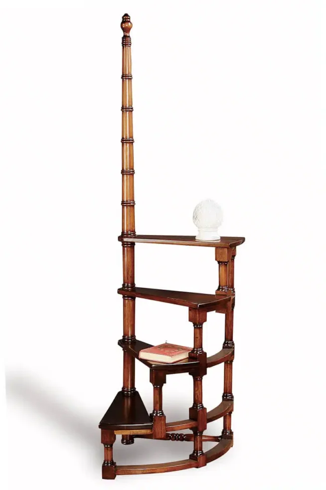 Vista completa mueble ESCALERA-BIBLIOTECA CARACOL-clasico-keen replicas