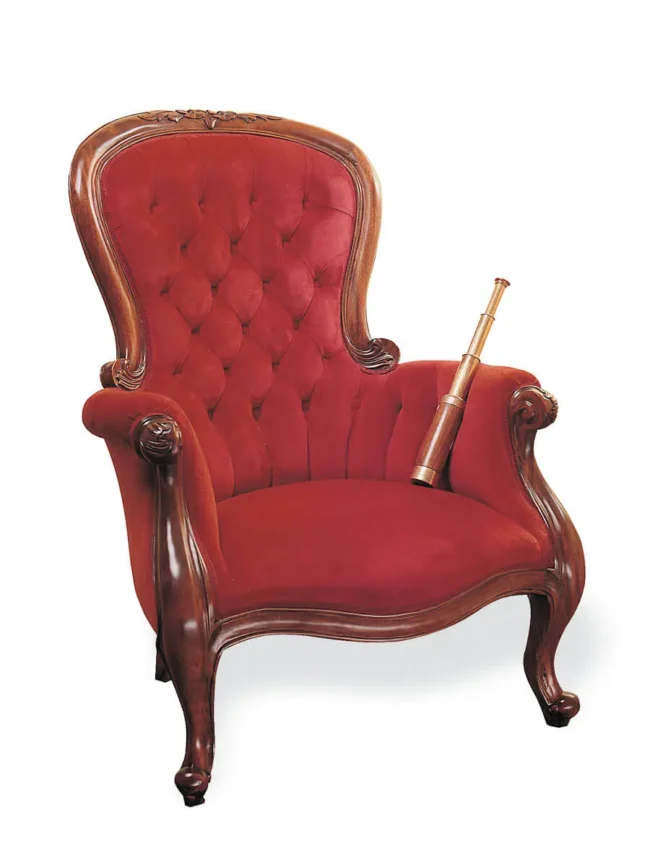 Vista Sillón Abuelo terciopelo-clasico-keen replicas