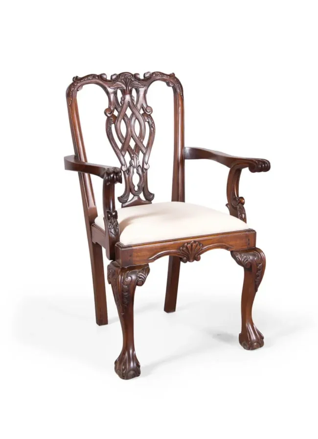 Vista Sillón CHIPPENDALE STUART-clasico-keen replicas