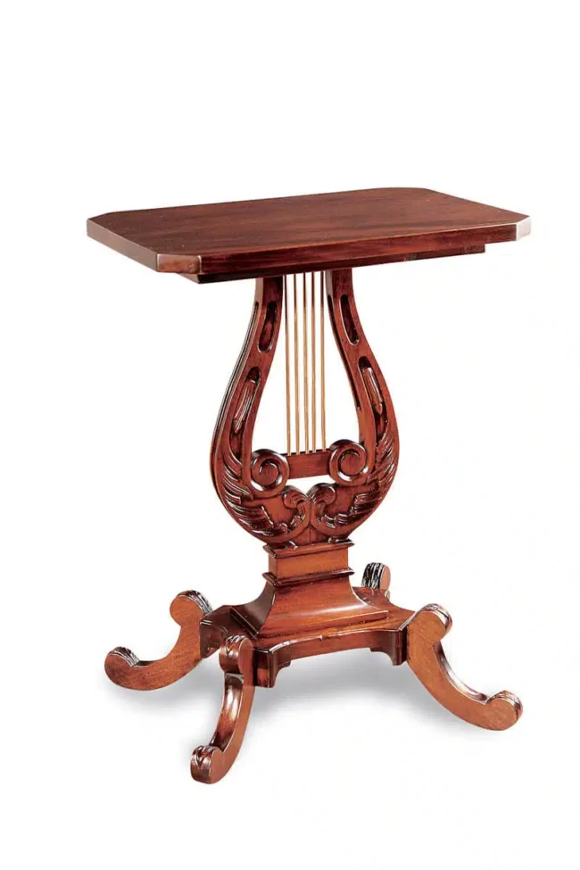 Vista muebles VELADOR REGENCIA LIRA-clasico-keen replicas