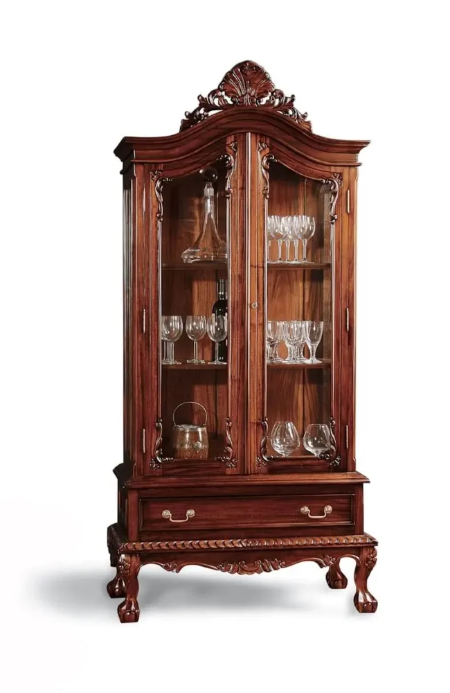 Vista VITRINA CHIPPENDALE 2 puertas-clasico-keen replicas