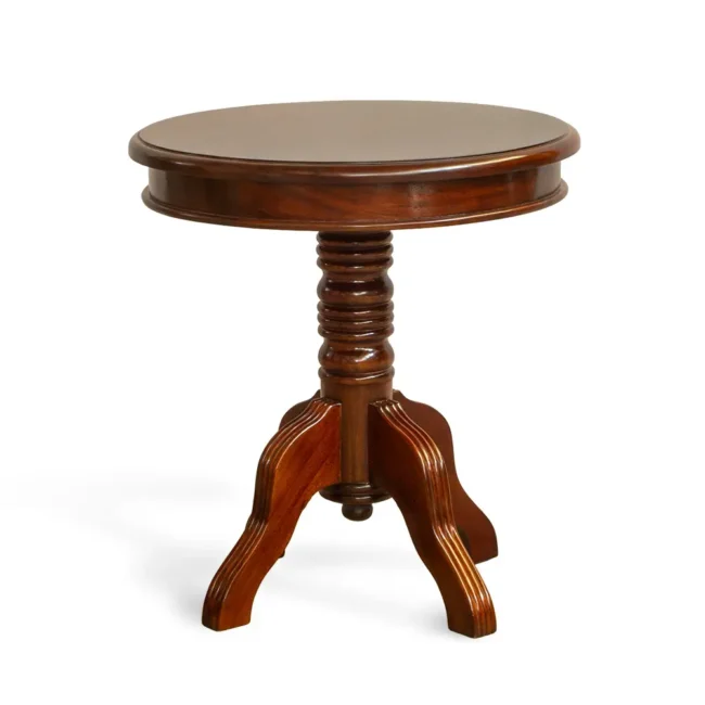 Velador Pie Torneado caoba