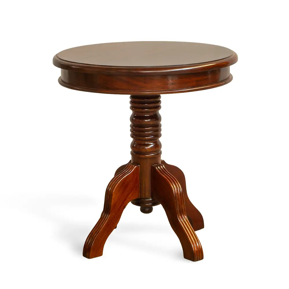 Velador Pie Torneado caoba