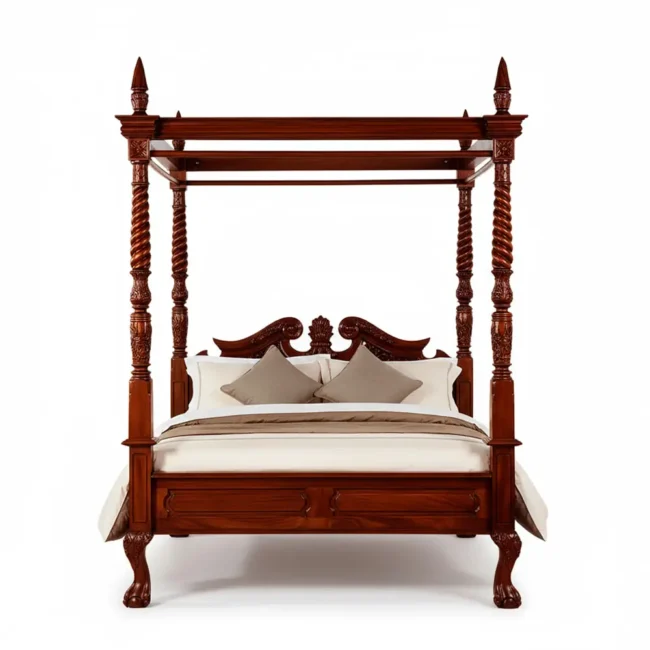 QBC-M-cama-reina-ana-Keen-Replicas-caoba